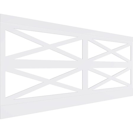 Ekena Millwork 44"H x 94 1/2"W Farmhouse Fence PVC Wainscot Paneling Kit WPK44X94FHF